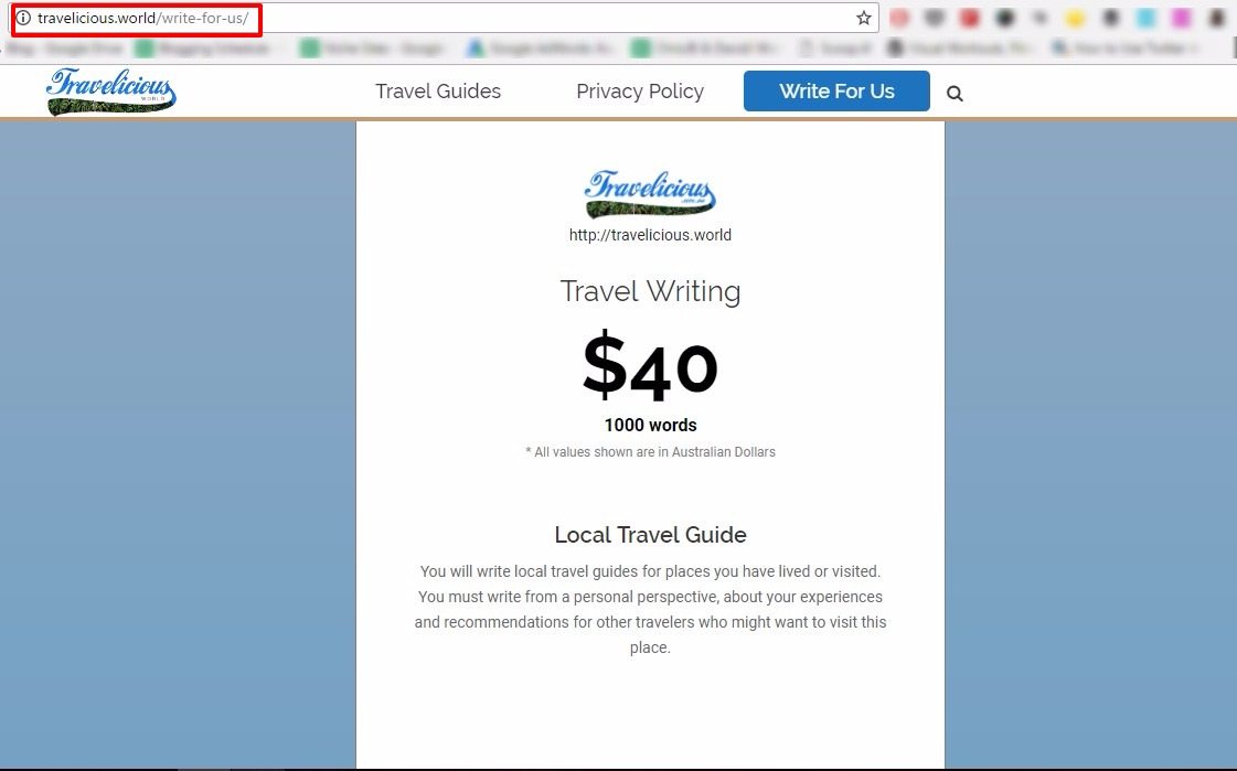 Travelicious Write for Us