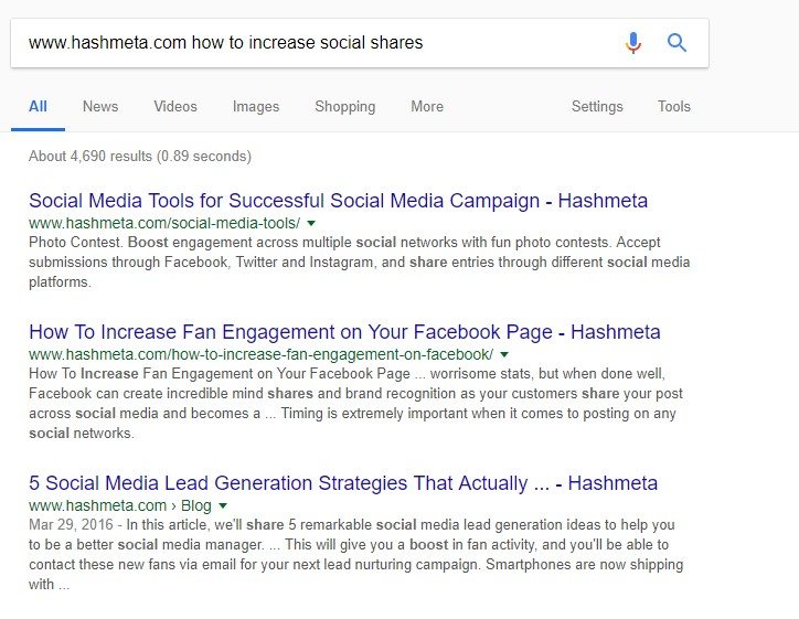hashmeta google search