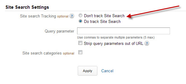 search site settings crazyegg